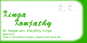 kinga komjathy business card