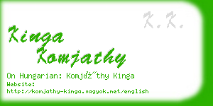 kinga komjathy business card